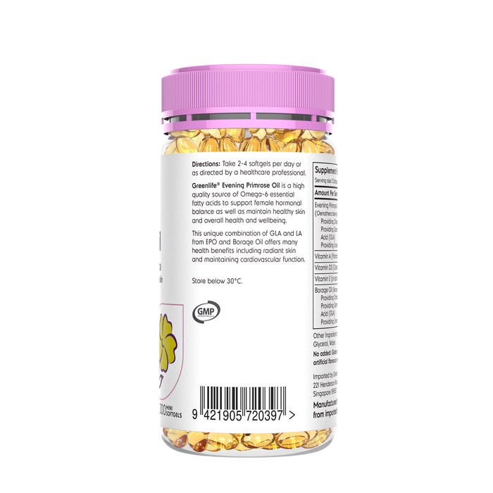 Evening Primrose Oil with Vitamin A, E, D3 & Borage Oil
