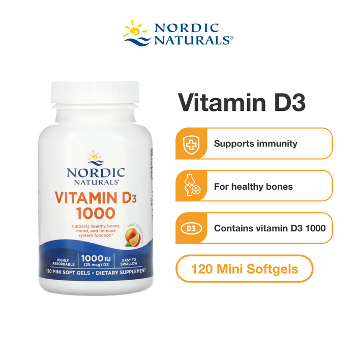 Vitamin D3 1000IU | 120 mini softgels