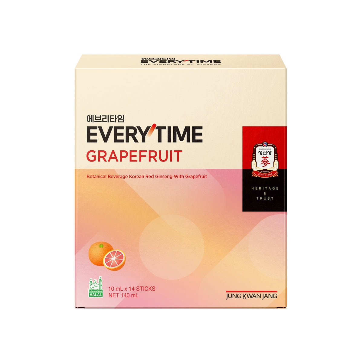 Korean Red Ginseng Everytime V - Grapefruit Flavour 10ml (30 sticks)
