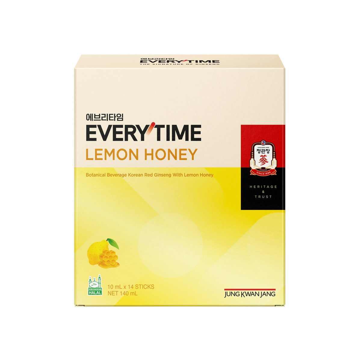 Korean Red Ginseng Everytime V - Lemon Honey Flavour 10ml (14 sticks)