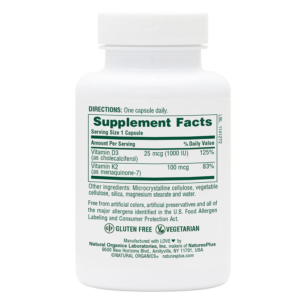 Vitamin D3 + Vitamin K2 - 90 capsules