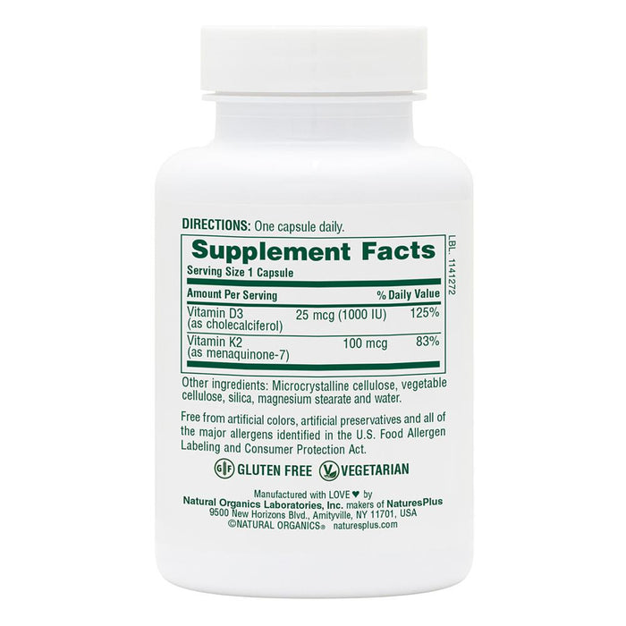 Vitamin D3 + Vitamin K2 - 90 capsules