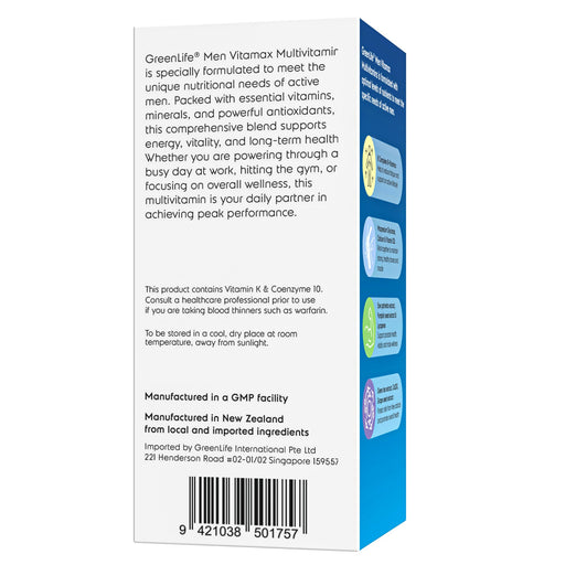 Vitamax Men Multivitamins 60 Tablets - GreenLife Singapore