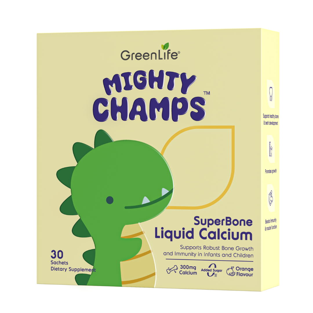 Mighty Champs SuperBone Liquid Calcium 30s (Not for Singapore) - GreenLife Singapore