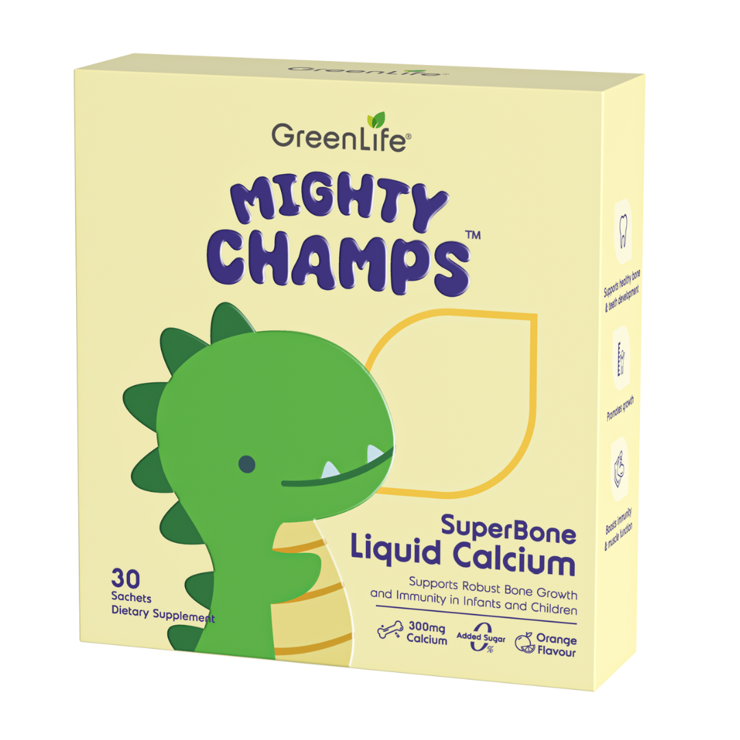 Mighty Champs SuperBone Liquid Calcium 30s (Not for Singapore) - GreenLife Singapore