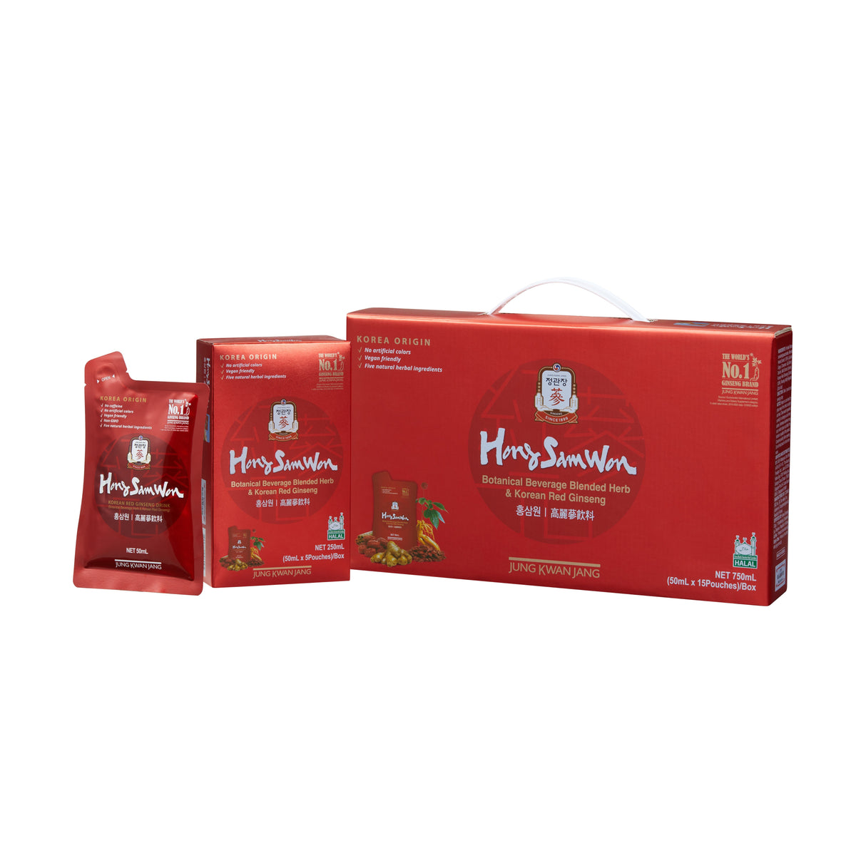 Hong Sam Won Korean Red Ginseng and Blended Herb 50ml x 15 Pouches
