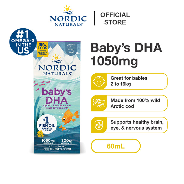 Baby's DHA 1050mg Omega-3 300IU Vita D3 | 60ml