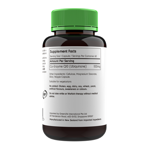 CoQ10 100mg | Vegetarian - GreenLife Singapore