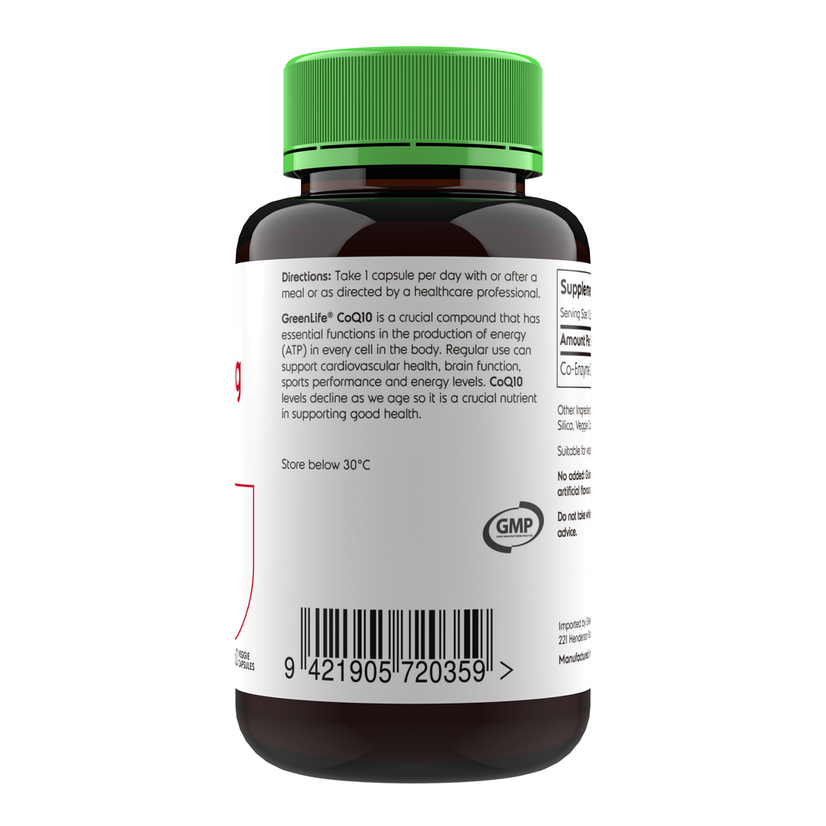 CoQ10 100mg | Vegetarian - GreenLife Singapore