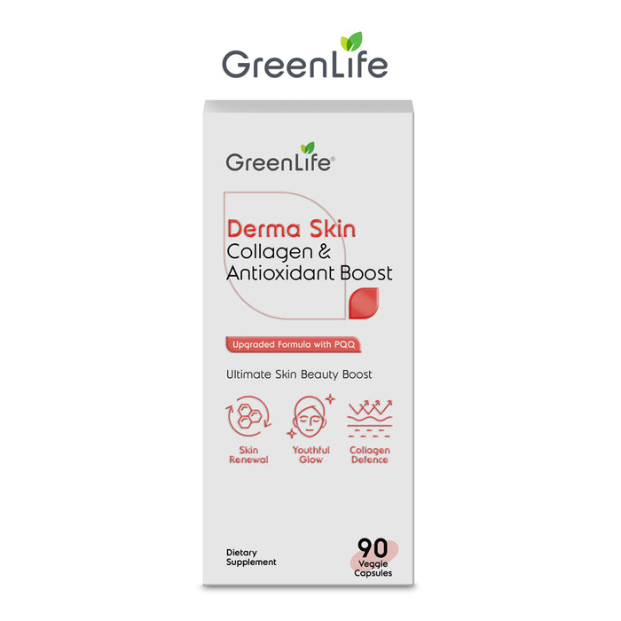 GreenLife Derma Skin – Marine Collagen Peptides with Hyaluronic Acid & PQQ | Beauty Supplement