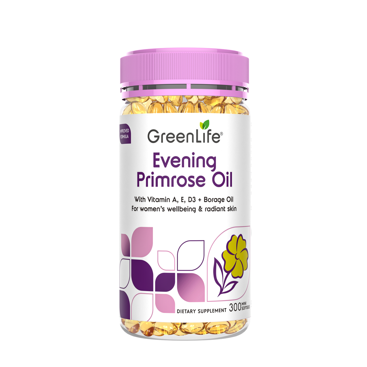 Evening Primrose Oil with Vitamin A, E, D3 & Borage Oil - GreenLife Singapore