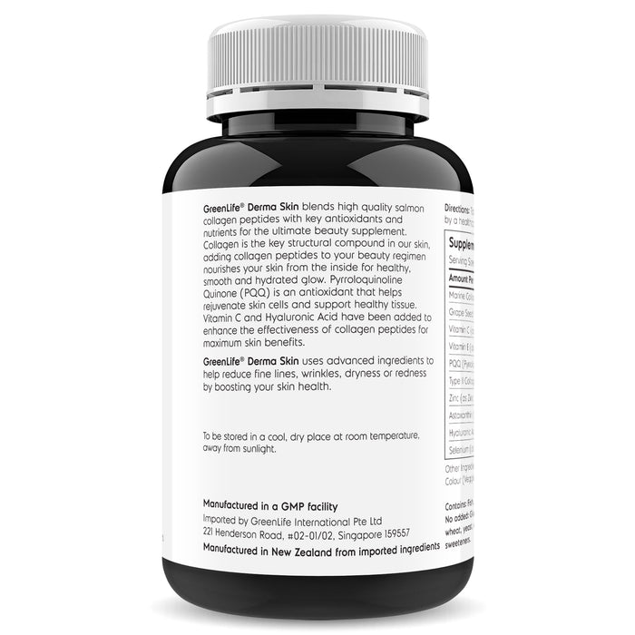GreenLife Derma Skin – Marine Collagen Peptides with Hyaluronic Acid & PQQ | Beauty Supplement