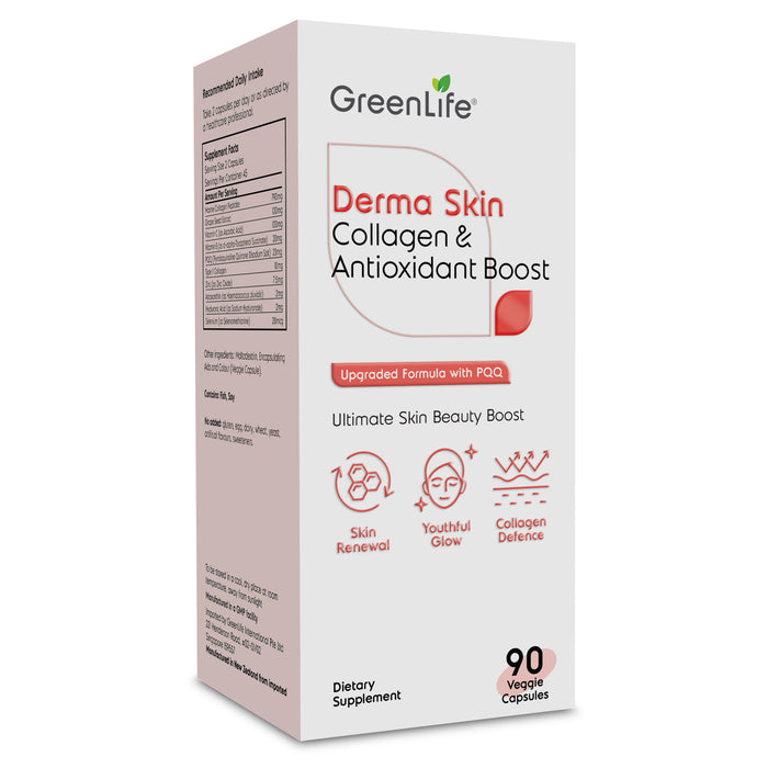 GreenLife Derma Skin – Marine Collagen Peptides with Hyaluronic Acid & PQQ | Beauty Supplement
