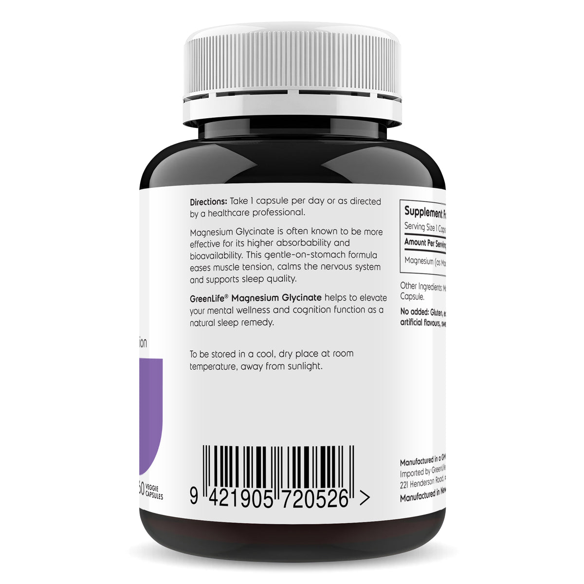 Magnesium Glycinate 60 Capsule - GreenLife Singapore