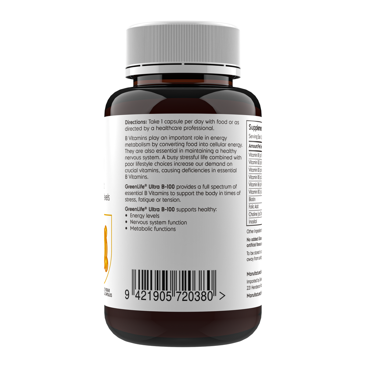 Ultra B-100 - Complete Vitamin B support - GreenLife Singapore