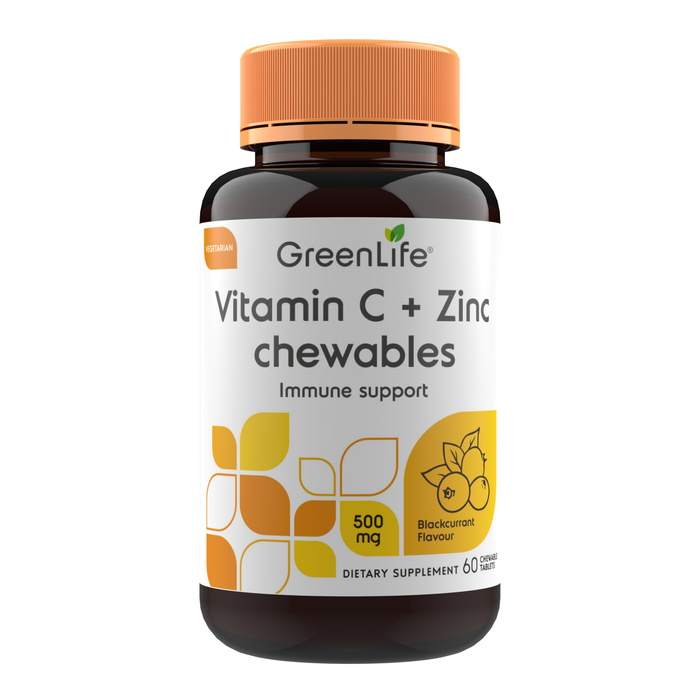 Vitamin C + Zinc chewables (60 chewable tablets) Immune Support