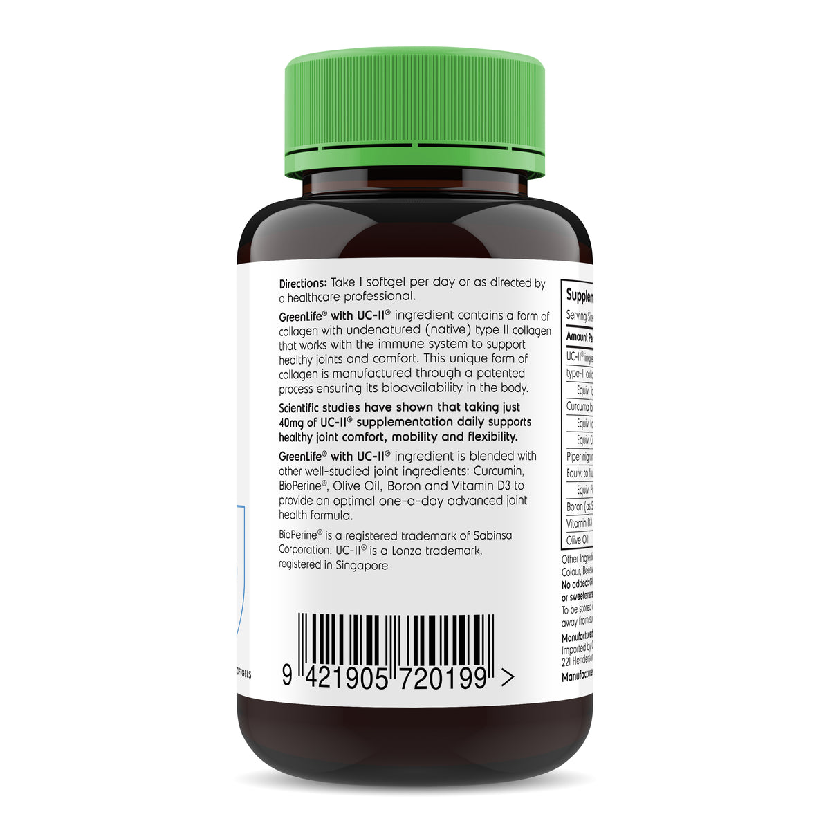 UC-II Advanced Joint Support 30 softgels - GreenLife Singapore