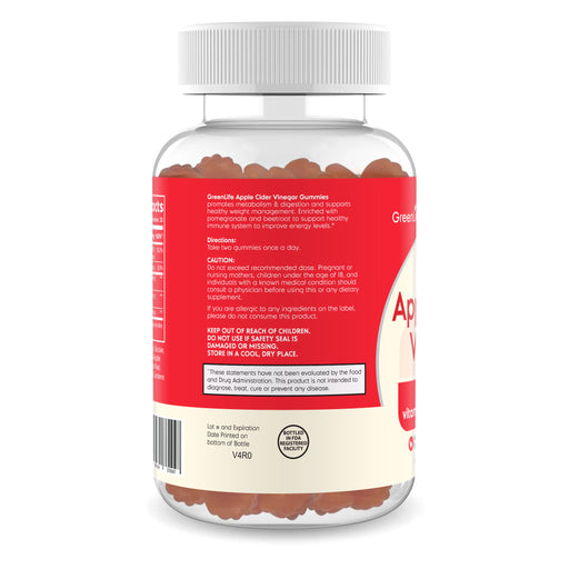 Apple Cider Vinegar Gummies: Enriched with vitamins Bs & antioxidants (60 gummies) - GreenLife Singapore
