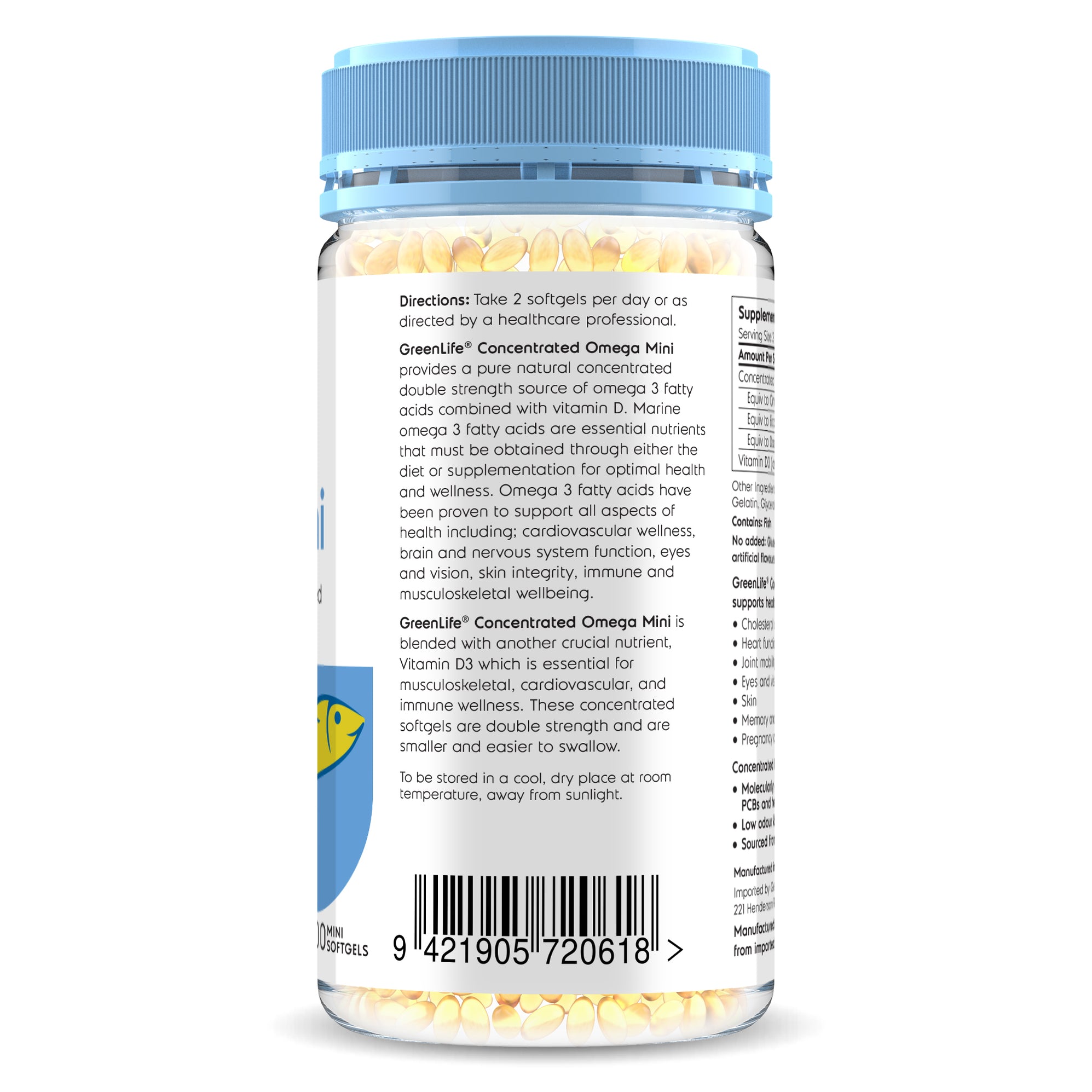 Concentrated Omega Mini 300 mini softgels — GreenLife Singapore