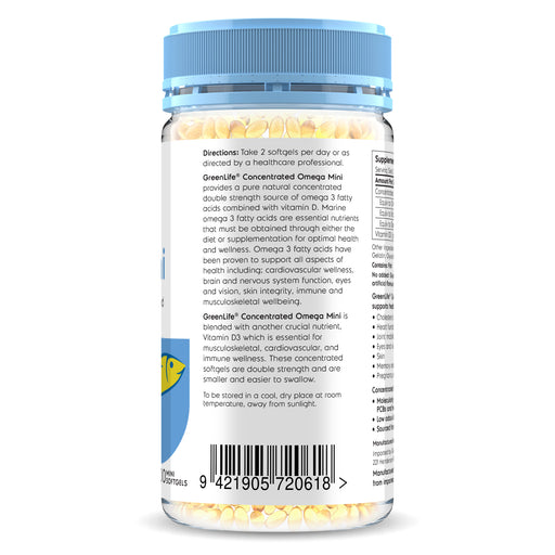 Concentrated Omega Mini 300 mini softgels - GreenLife Singapore