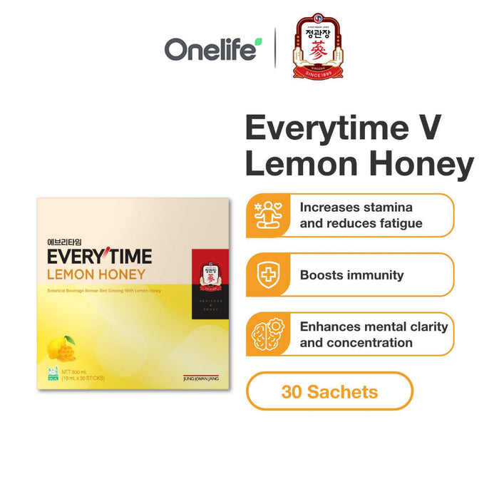 Korean Red Ginseng Everytime V - Lemon Honey Flavour 10ml (30 sticks)