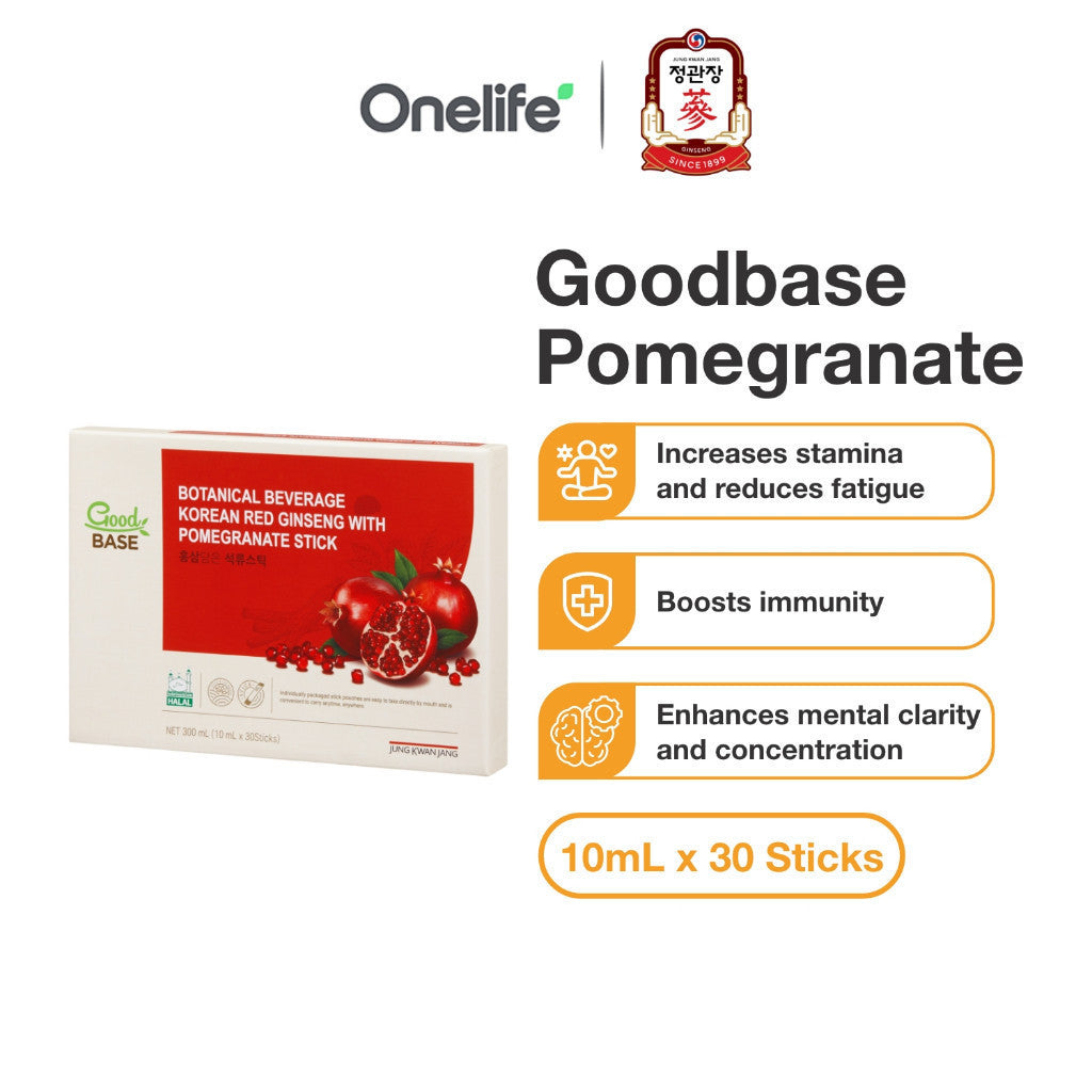 (Exp Oct 2026) GoodBase Ginseng w Pomegranate 10ml (30 sticks)
