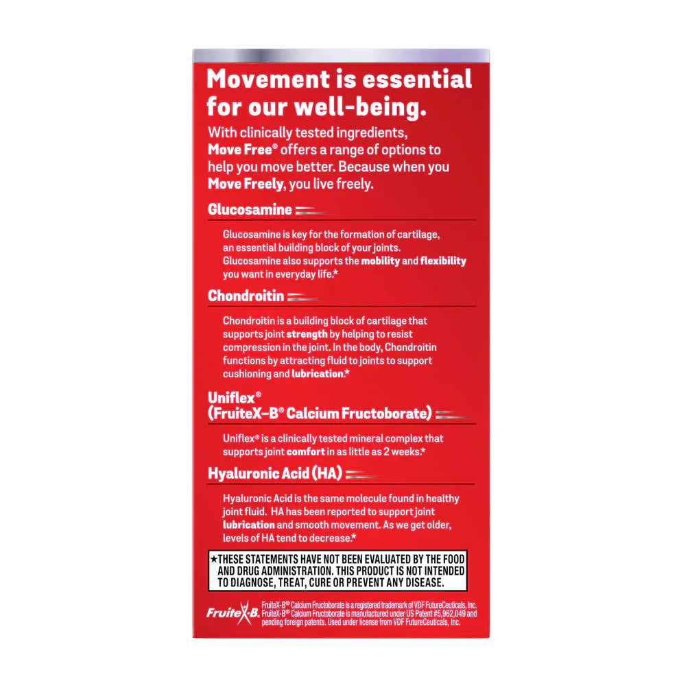 Move Free Advanced (Glucosamine 1500mg + Chondroitin 200mg) Joint Supplements 80 tablets