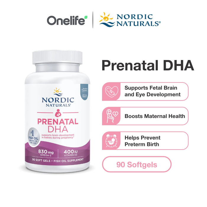 Prenatal DHA 830mg Omega-3 + 400IU Vitamin D3 | 90 softgels