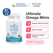 Ultimate Omega Minis 60 Mini Soft Gels (Strawberry Taste)