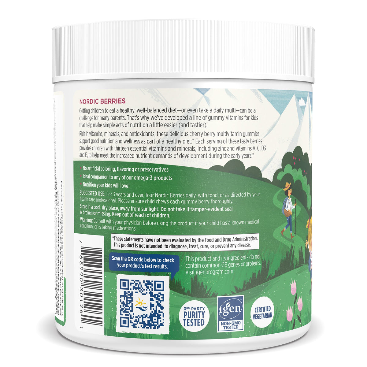 Nordic Berries Multivitamin Gummies (Cherry Berry) | 120 Gummy Berries