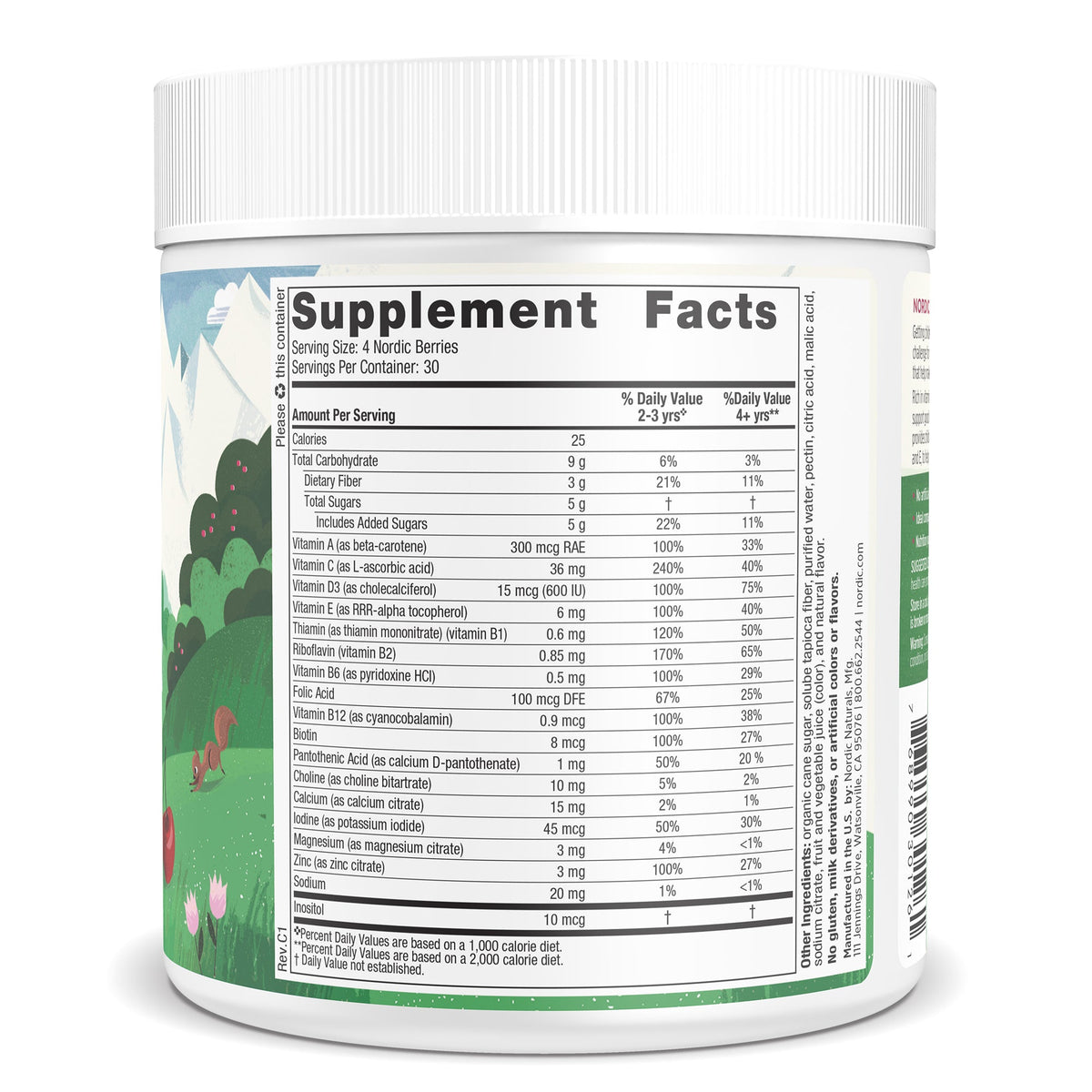 Nordic Berries Multivitamin Gummies (Cherry Berry) | 120 Gummy Berries