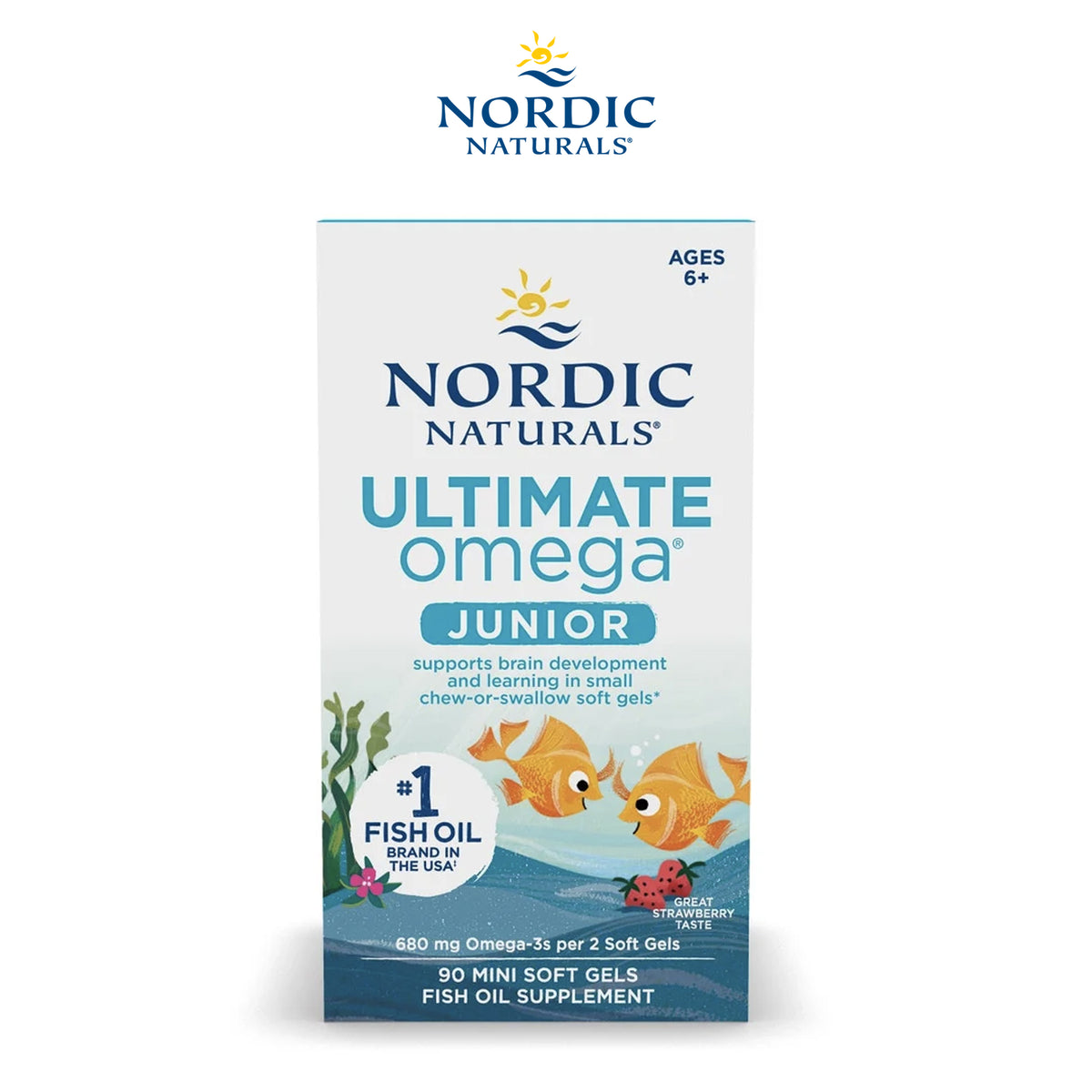 Ultimate Omega Junior 680mg Omega-3s per 2 softgels