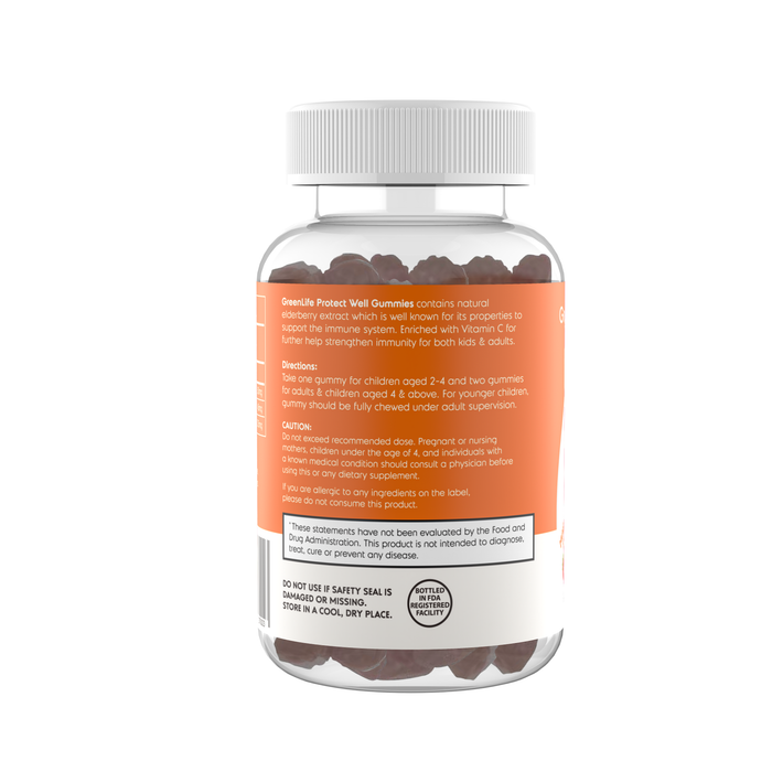 Protect Well Immunity Gummies (Enriched with vitamin C & Zinc) 60 gummies