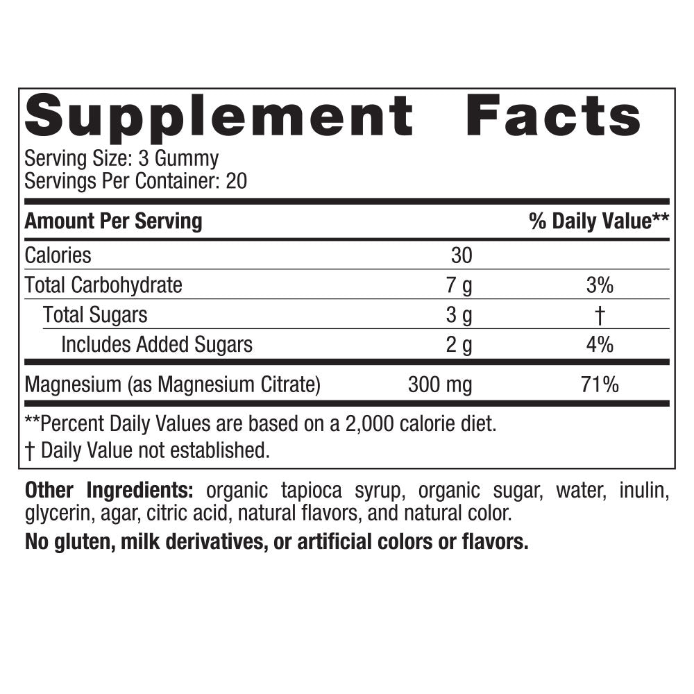 Magnesium 300mg - 60 Gummies