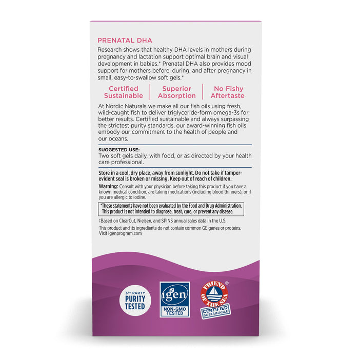 Prenatal DHA 830mg Omega-3 + 400IU Vitamin D3 | 90 softgels
