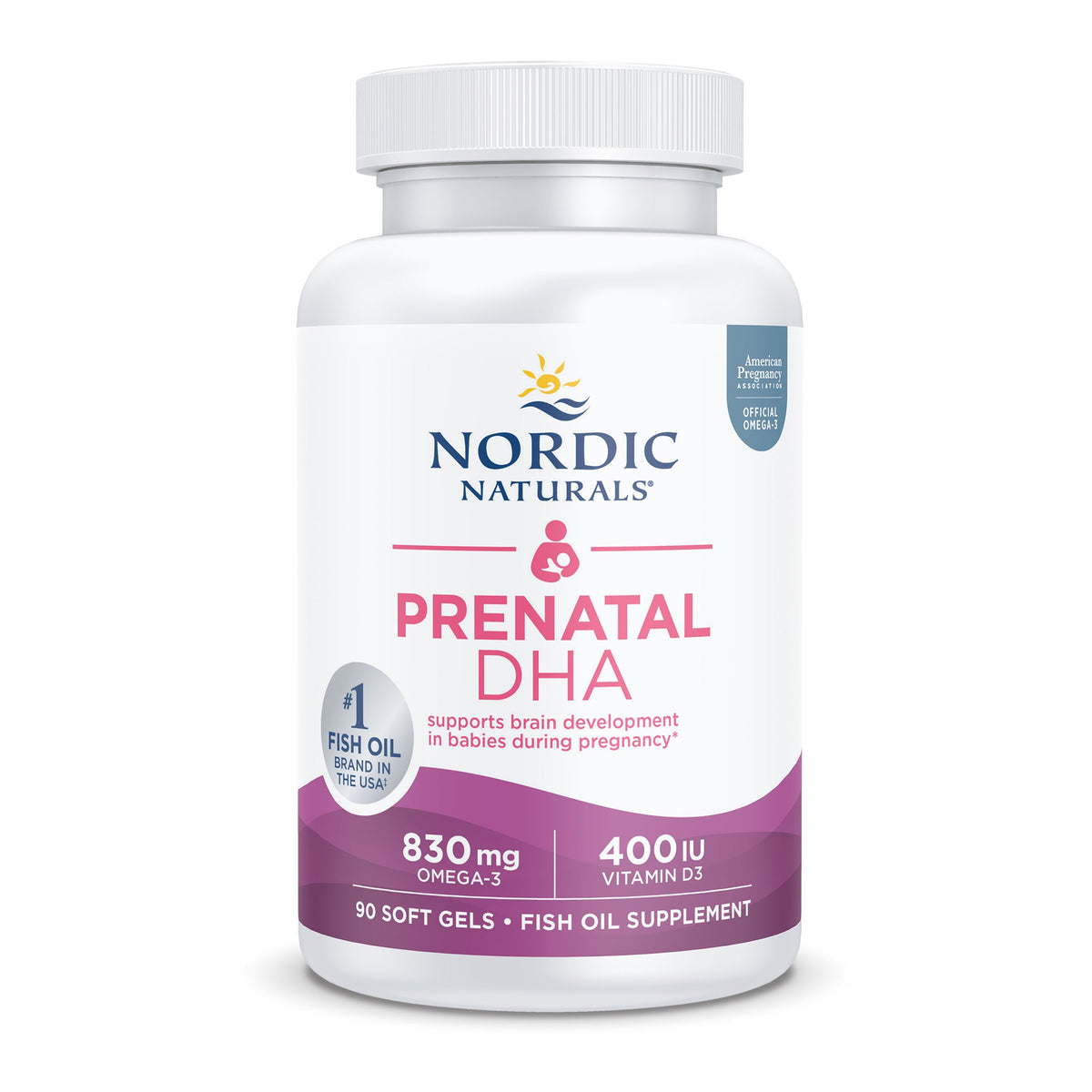 Prenatal DHA 830mg Omega-3 + 400IU Vitamin D3 | 90 softgels