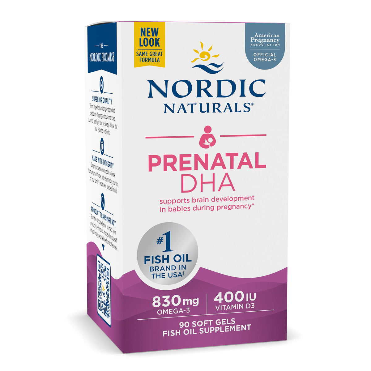 Prenatal DHA 830mg Omega-3 + 400IU Vitamin D3 | 90 softgels