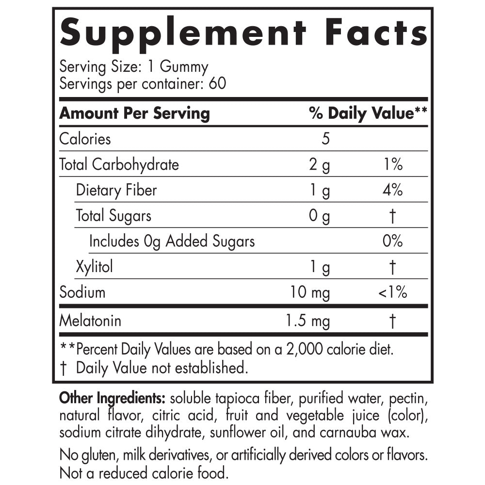 Zero Sugar Melatonin | 60 Gummies