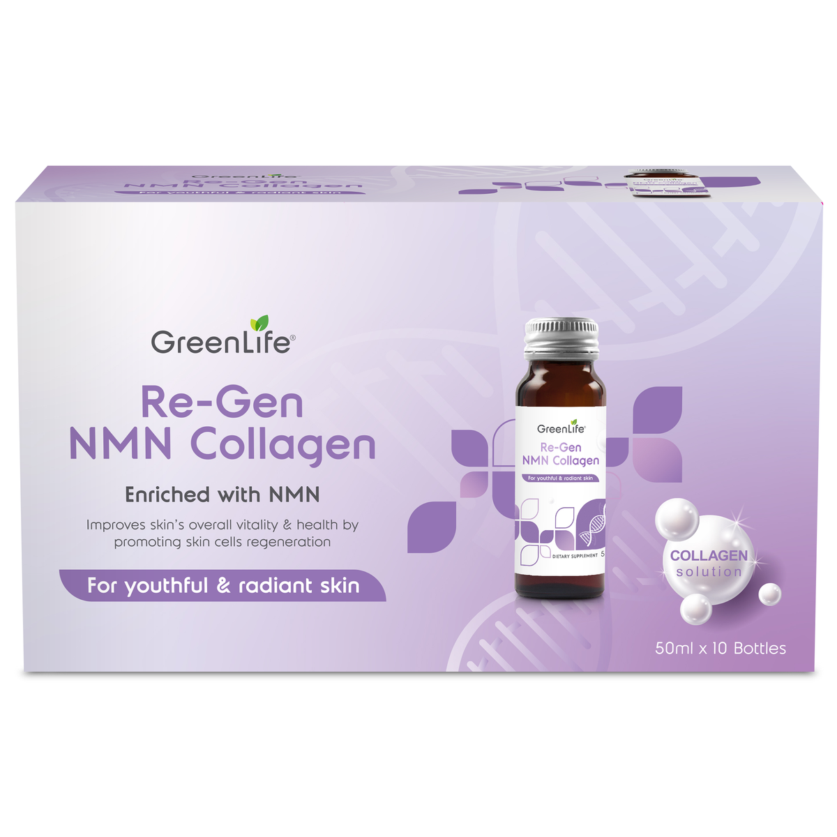 Re-Gen NMN Collagen (10 bottles per box): For youthful & radiant skin - GreenLife Singapore