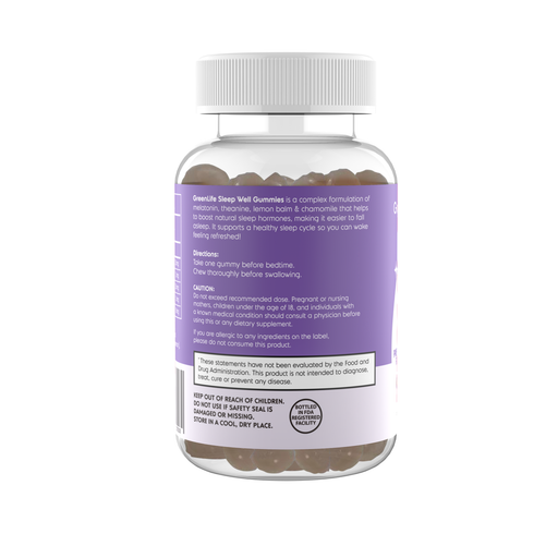 Sleep Well Melatonin Gummies (Enriched with chamomile & lemon balm) 60 gummies - GreenLife Singapore