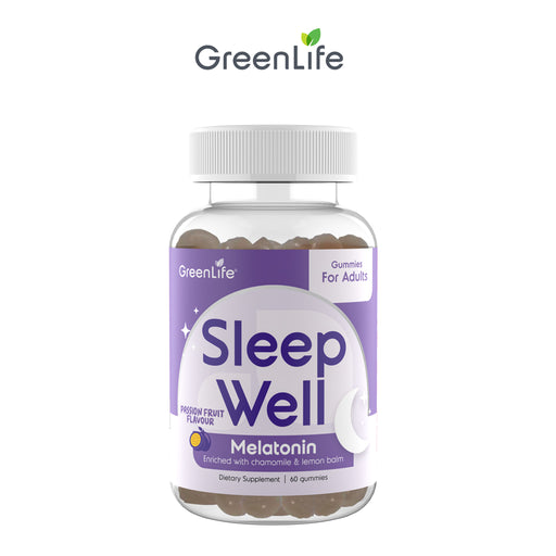 Sleep Well Melatonin Gummies (Enriched with chamomile & lemon balm) 60 gummies