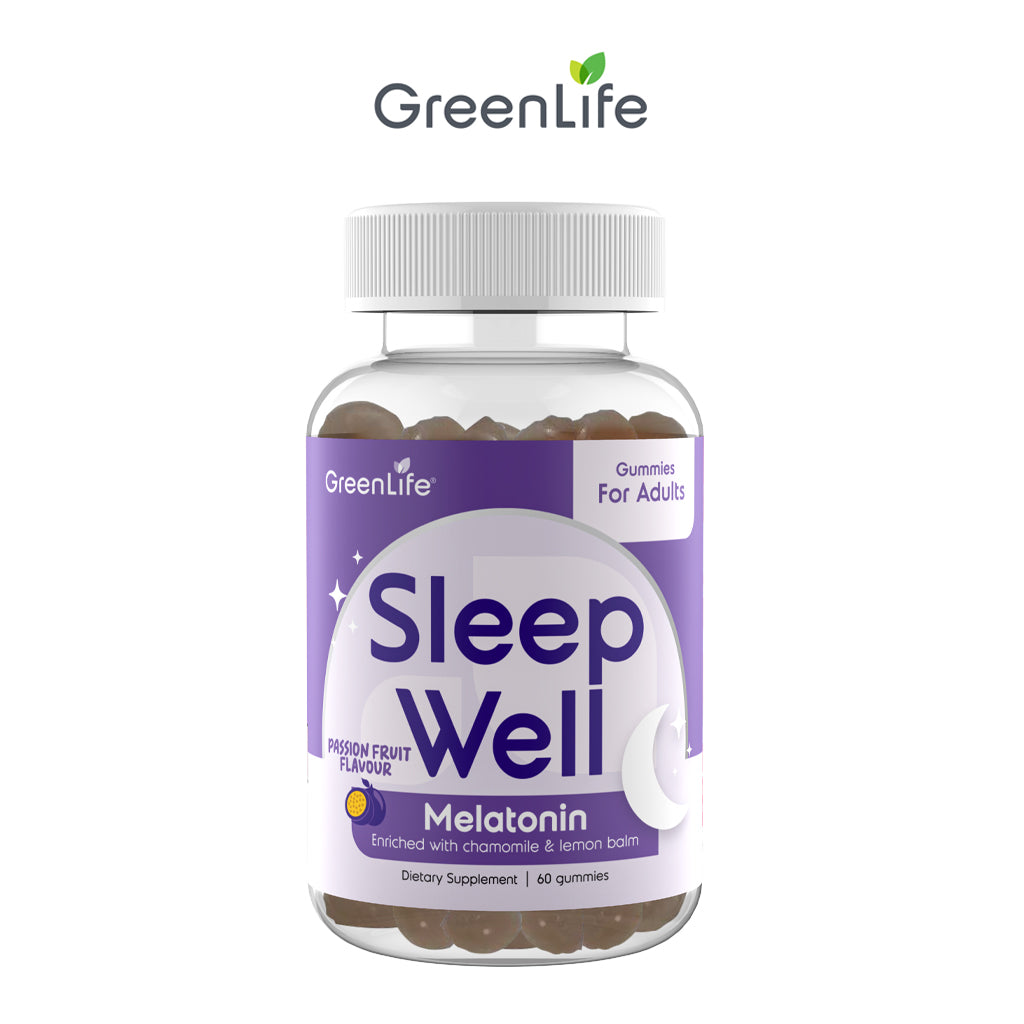 Sleep Well Melatonin Gummies (Enriched with chamomile & lemon balm) 60 gummies