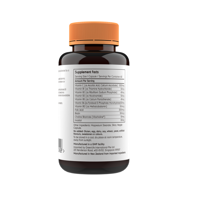 Ultra Vitamin C + B: Stress & Immunity Support (60 veggie capsules)