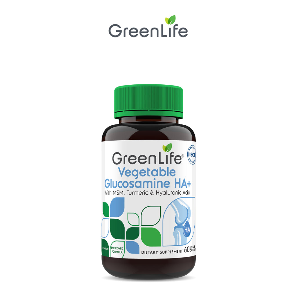 GreenLife Vegetable Glucosamine HA+ with MSM, Turmeric & Hyaluronic Acid 60 veggie capsules