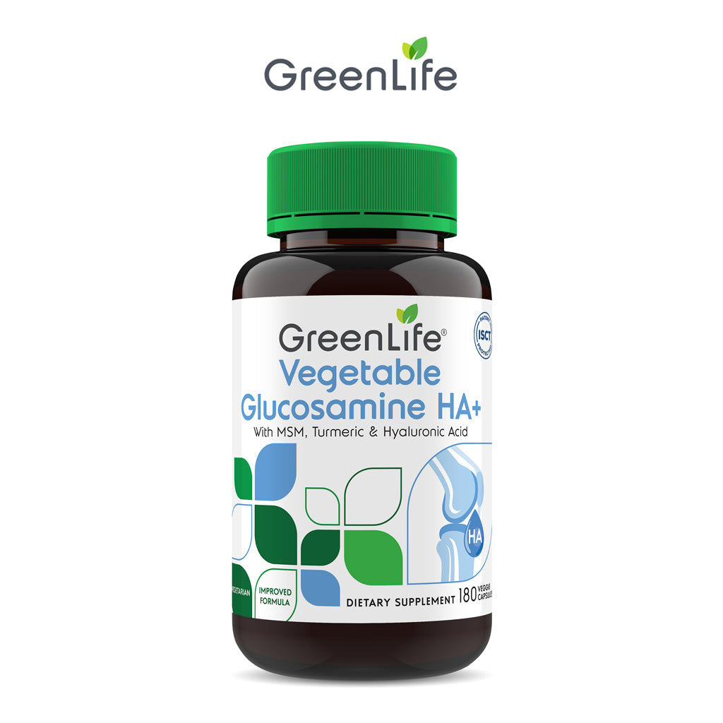 Vegetable Glucosamine HA+ with MSM, Turmeric & Hyaluronic Acid 180 veggie capsules