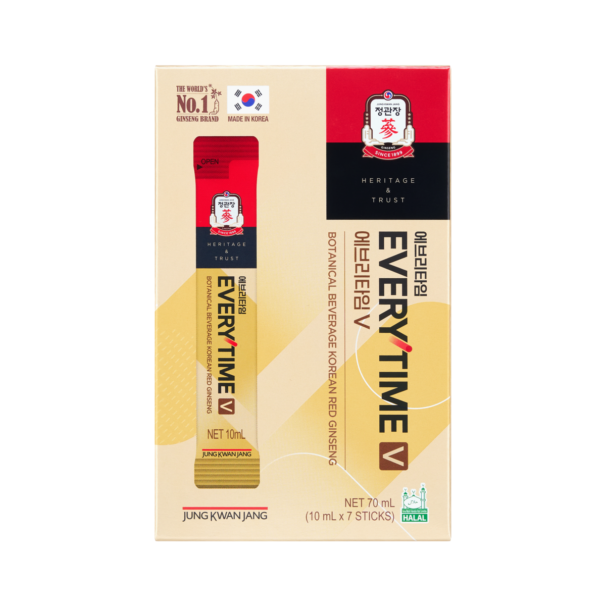 Korean Red Ginseng Everytime V 10ml x 7 sticks