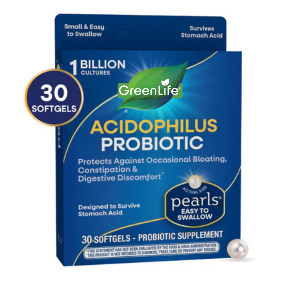Probiotic Pearls Acidophilus, 30 softgels - GreenLife Singapore