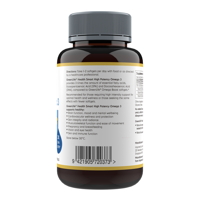 Health Smart High Potency Omega 3, 90 softgels