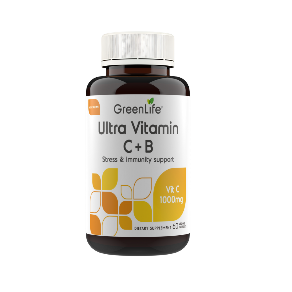 Ultra Vitamin C + B: Stress & Immunity Support (60 veggie capsules) - GreenLife Singapore