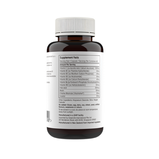 Ultra Vitamin C + B: Stress & Immunity Support (60 veggie capsules) - GreenLife Singapore